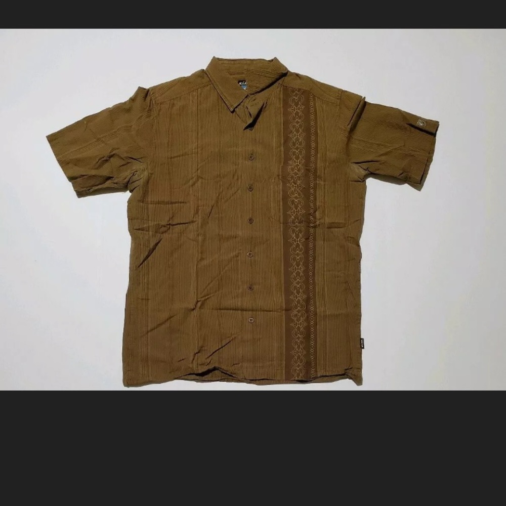 Kuhl Tan Brown Button Down Shirt Men's Size Small